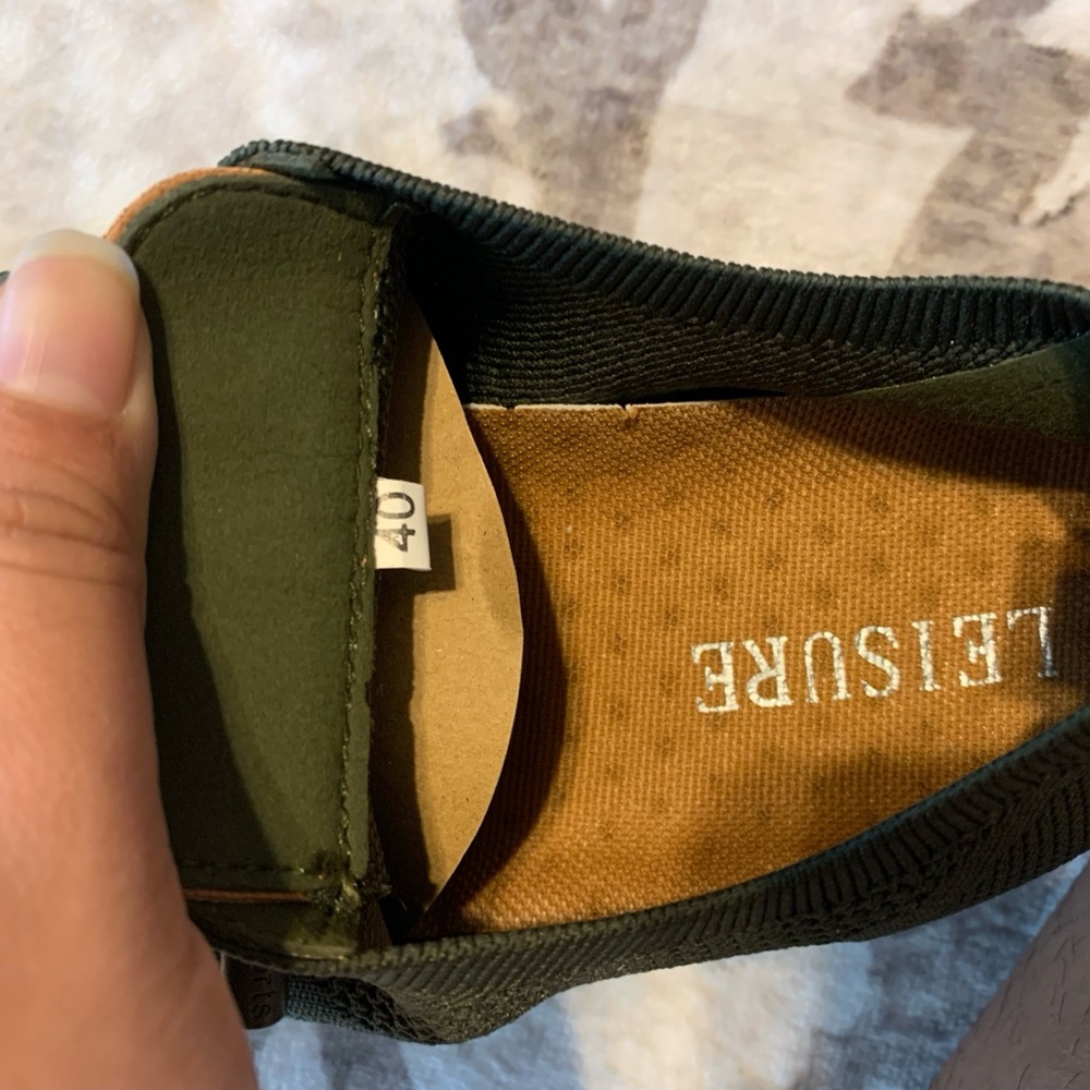 Leisure Green Slip-On Shoes